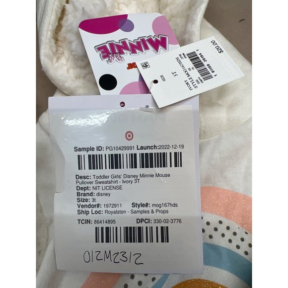 Toddler Girls' Disney Minnie Mouse Top and Bottom Set - Ivory 3T - Picture 6 of 10